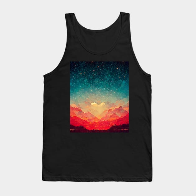 The Starry Ombre Tank Top by Cakeboard Designs